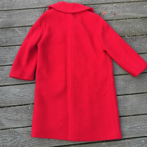 Vintage Red Wool Classic Coat - Picture 7 of 9